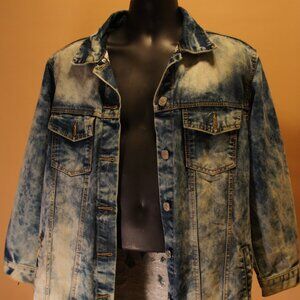 Tie Dye Denim Long Jacket